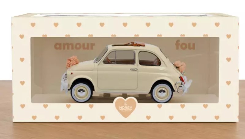 Fiat 500 L 1968 Ivory Wedding Gift, Norev - 1:18