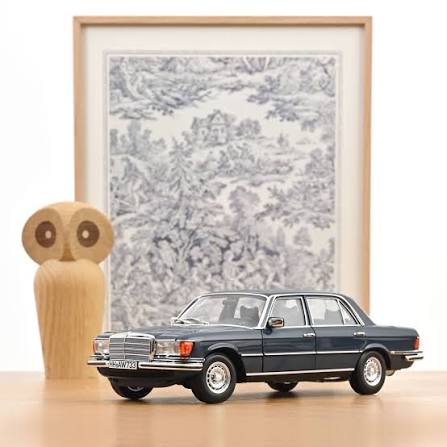 Mercedes Benz 350 SEL 1979 Hansa Blauw - 1:18 - Norev