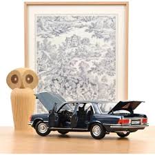Mercedes Benz 350 SEL 1979 Hansa Blauw - 1:18 - Norev