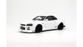 Nissan Skyline GT-R R34 KRC Body Kit Pearl White QX1 2019 1:18