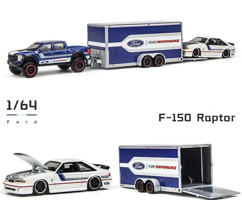Ford F150 Raptor Trailer 1993 SVT Cobra Haulers 1:64