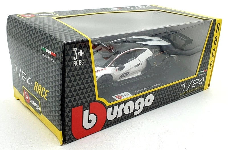 Lamborghini Essenza SCV12 Bouwjaar 2021 wit metalen / zwart 1:24