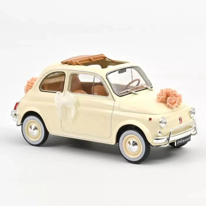 Fiat 500 L 1968 Ivory Wedding Gift, Norev - 1:18