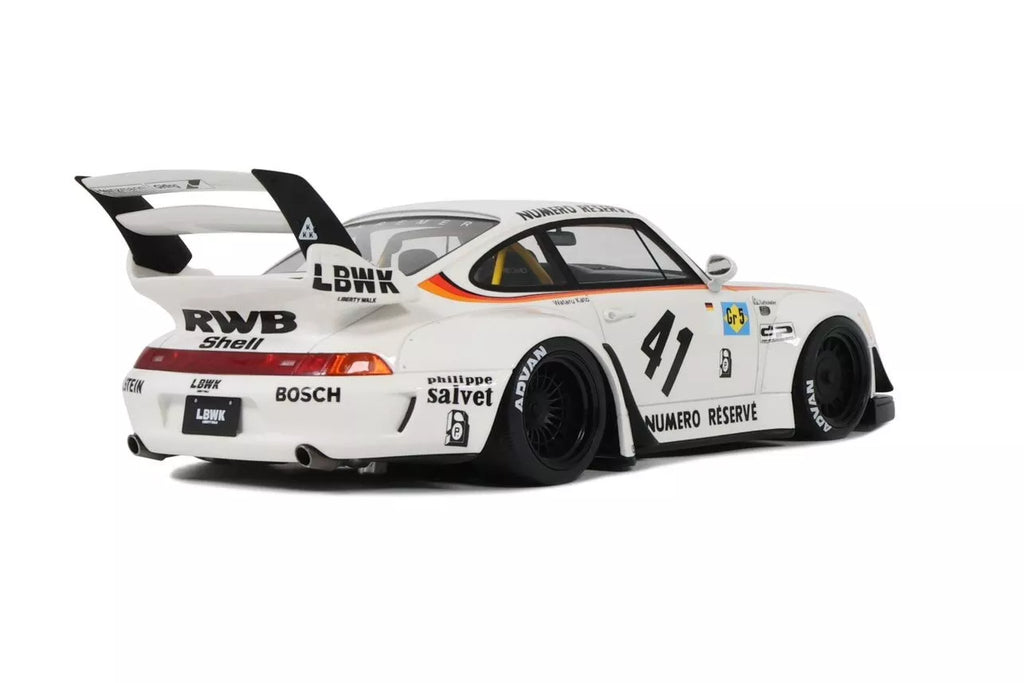 Porsche 911 RWB Bodykit Kato-San, wit 1:18
