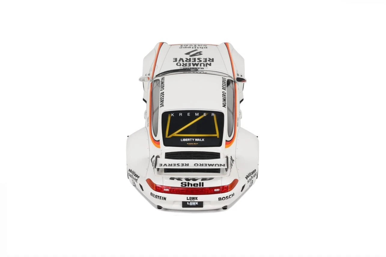 Porsche 911 RWB Bodykit Kato-San, wit 1:18