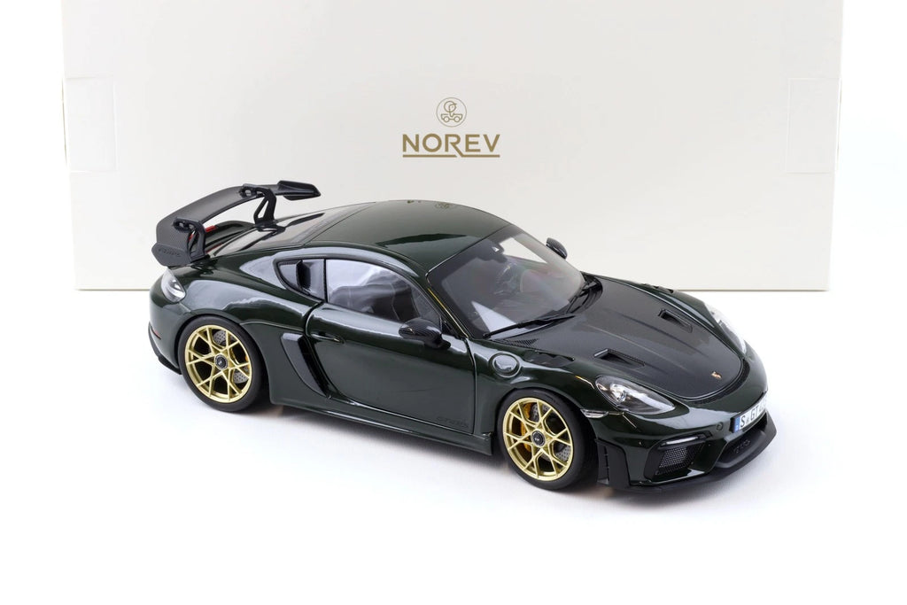 Porsche 718 Cayman GT4 RS Weissach 2023 -- Brewster Green 1:18