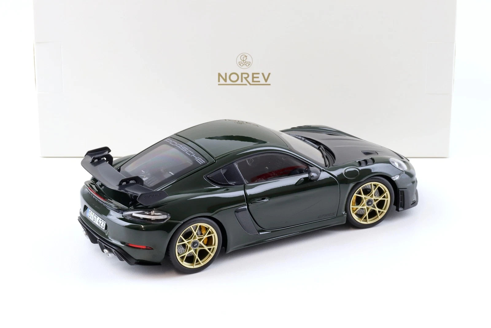 Porsche 718 Cayman GT4 RS Weissach 2023 -- Brewster Green 1:18