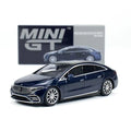 Mercedes Benz EQS 580 4Matic '23, blauw metallic 1:64