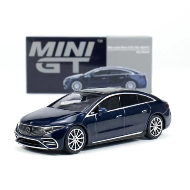 Mercedes Benz EQS 580 4Matic '23, blauw metallic 1:64