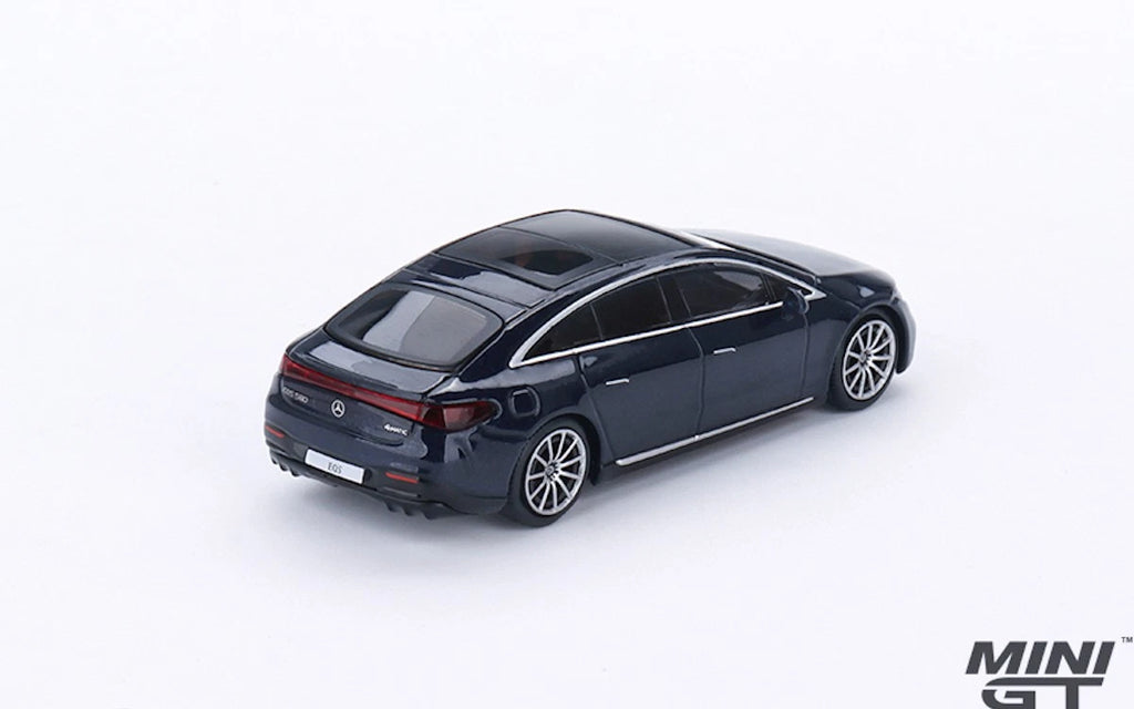 Mercedes Benz EQS 580 4Matic '23, blauw metallic 1:64