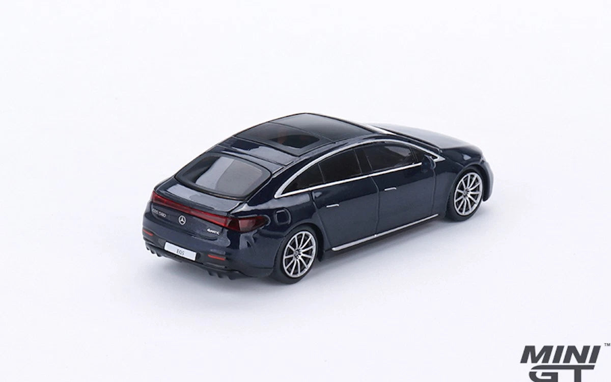 Mercedes Benz EQS 580 4Matic '23, blauw metallic 1:64