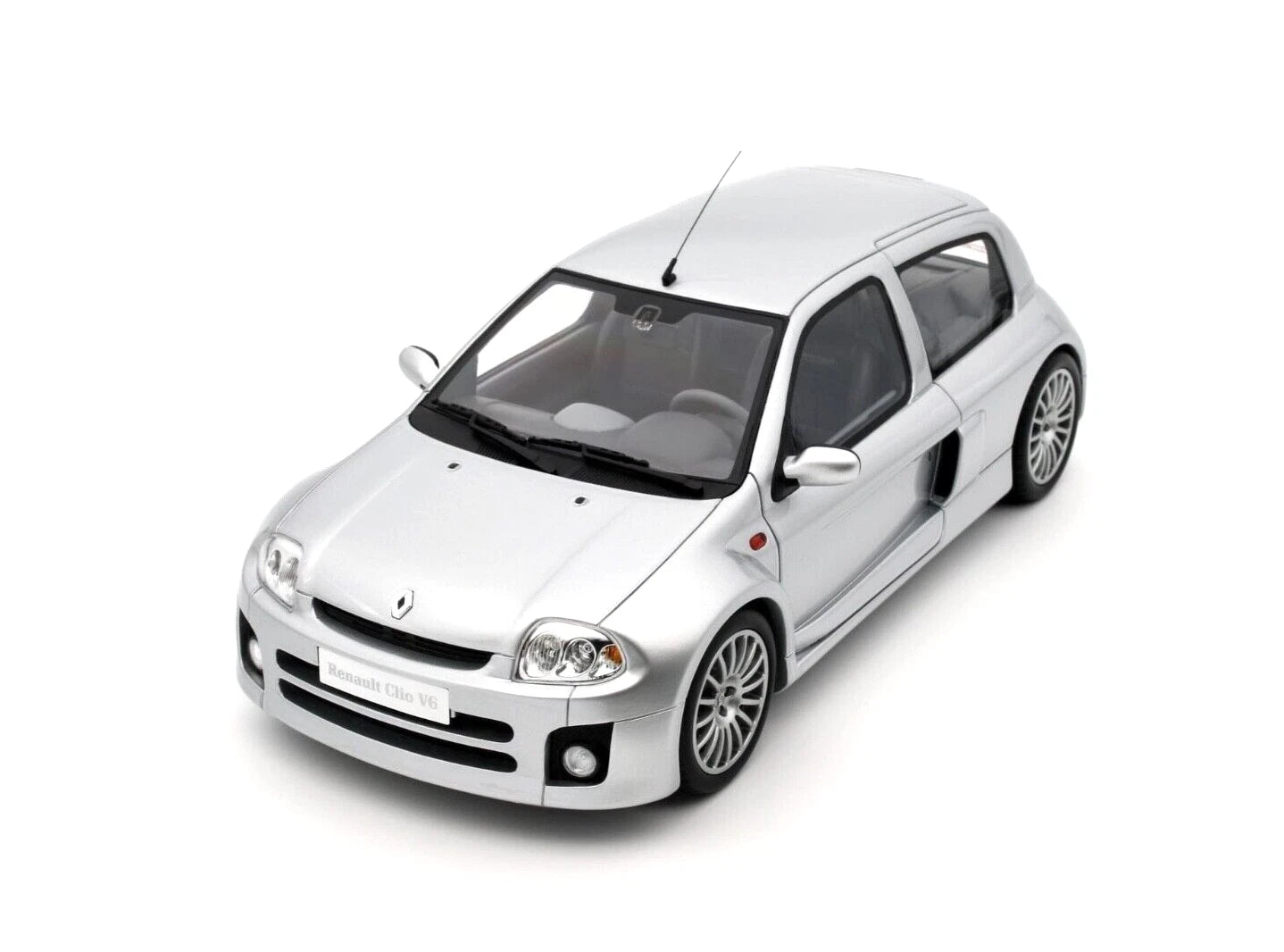 Renault Clio V6 Phase 1 Silver 2001 1:18
