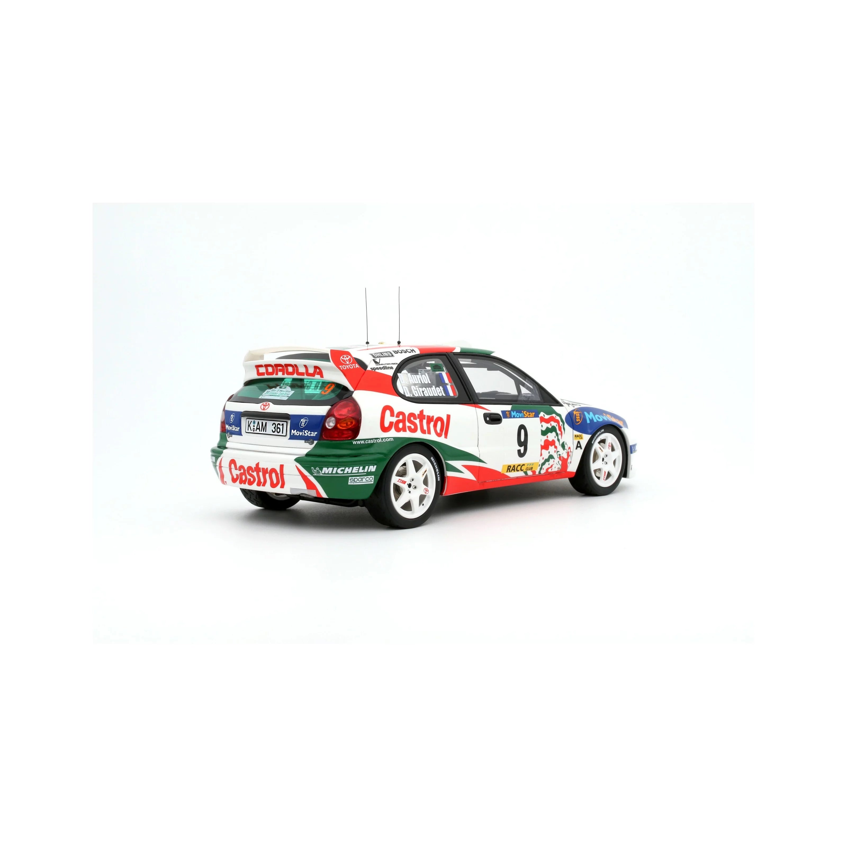 Toyota Corolla WRC #9 D. Auriol Rally Catalunya '98 1:18