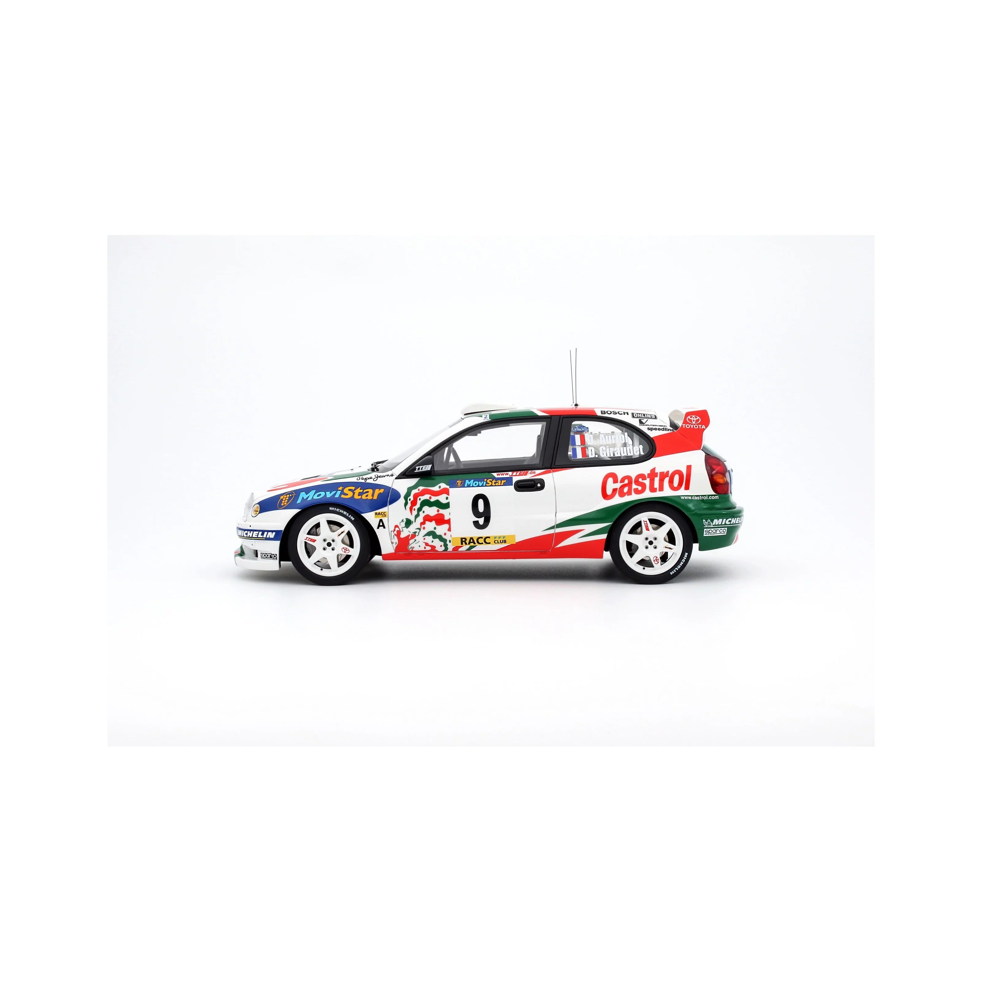 Toyota Corolla WRC #9 D. Auriol Rally Catalunya '98 1:18
