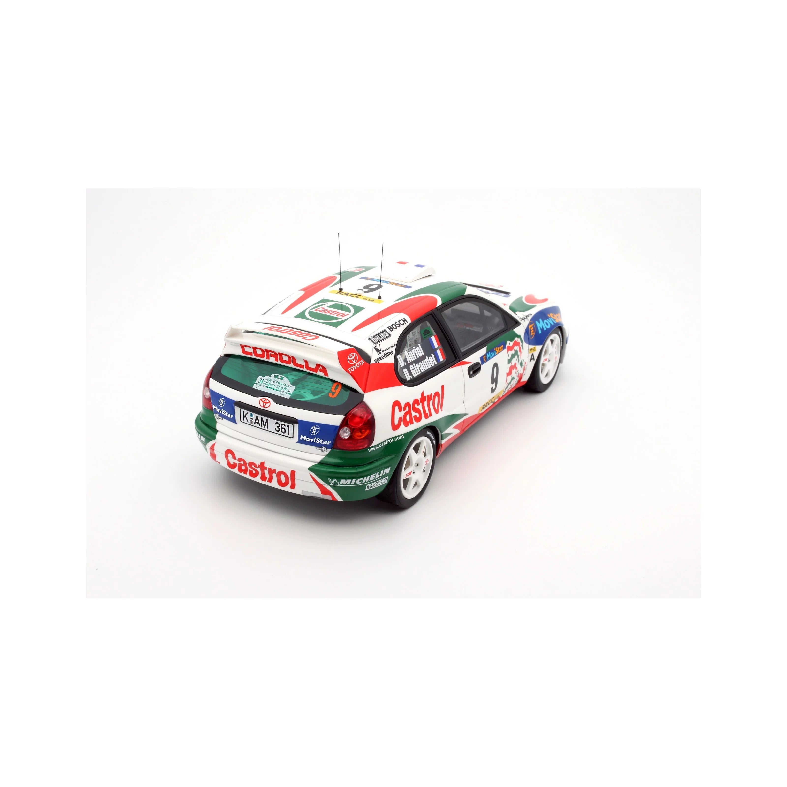 Toyota Corolla WRC #9 D. Auriol Rally Catalunya '98 1:18